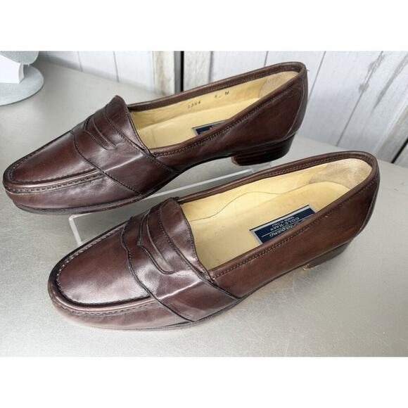 Cole Haan BRAGANO Italy Brown Smooth Leather Loafers Shoes Men’s 8 Womens 9/9.5